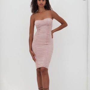 NWT Aritzia Ten by Babaton Luxor Dress In Blush Size 4